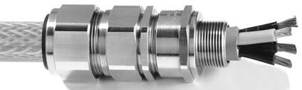 E1FX Series Nickel Plated Brass Cable Gland - Increased Safety
